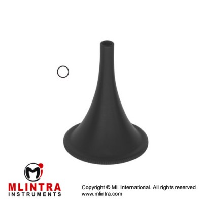 Ear Speculum Fig. 1 - Black Stainless Steel, 3.6 cm / 1 1/2"